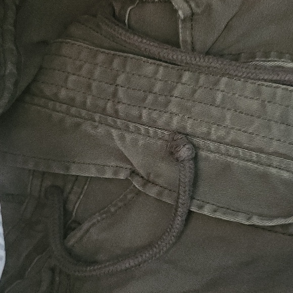 Hollister Jacket Womens XS Lace Back Drawstring Waist Military Green Grunge - Picture 11 of 11